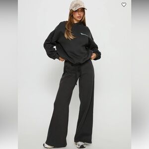 princess polly star girl wide leg sweatpants & hoodie
